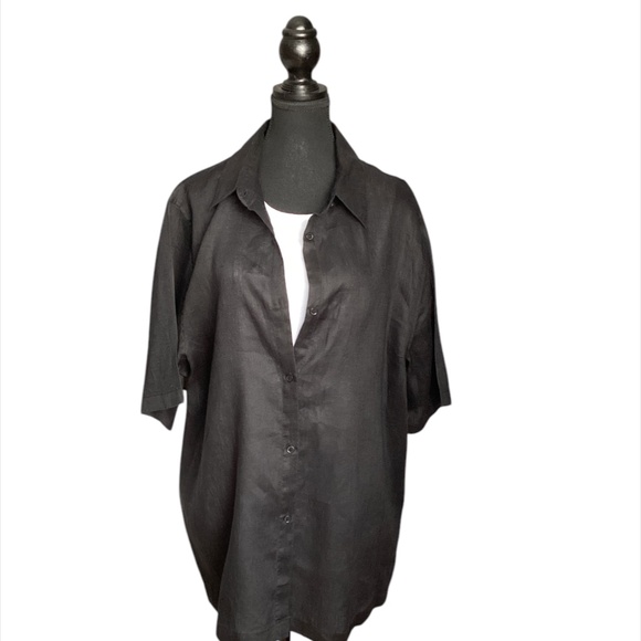 Linen Shirt - H&M - Black - Large - Picture 1 of 5